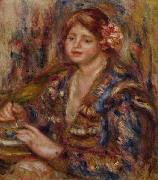 Woman with Rose, Pierre Auguste Renoir